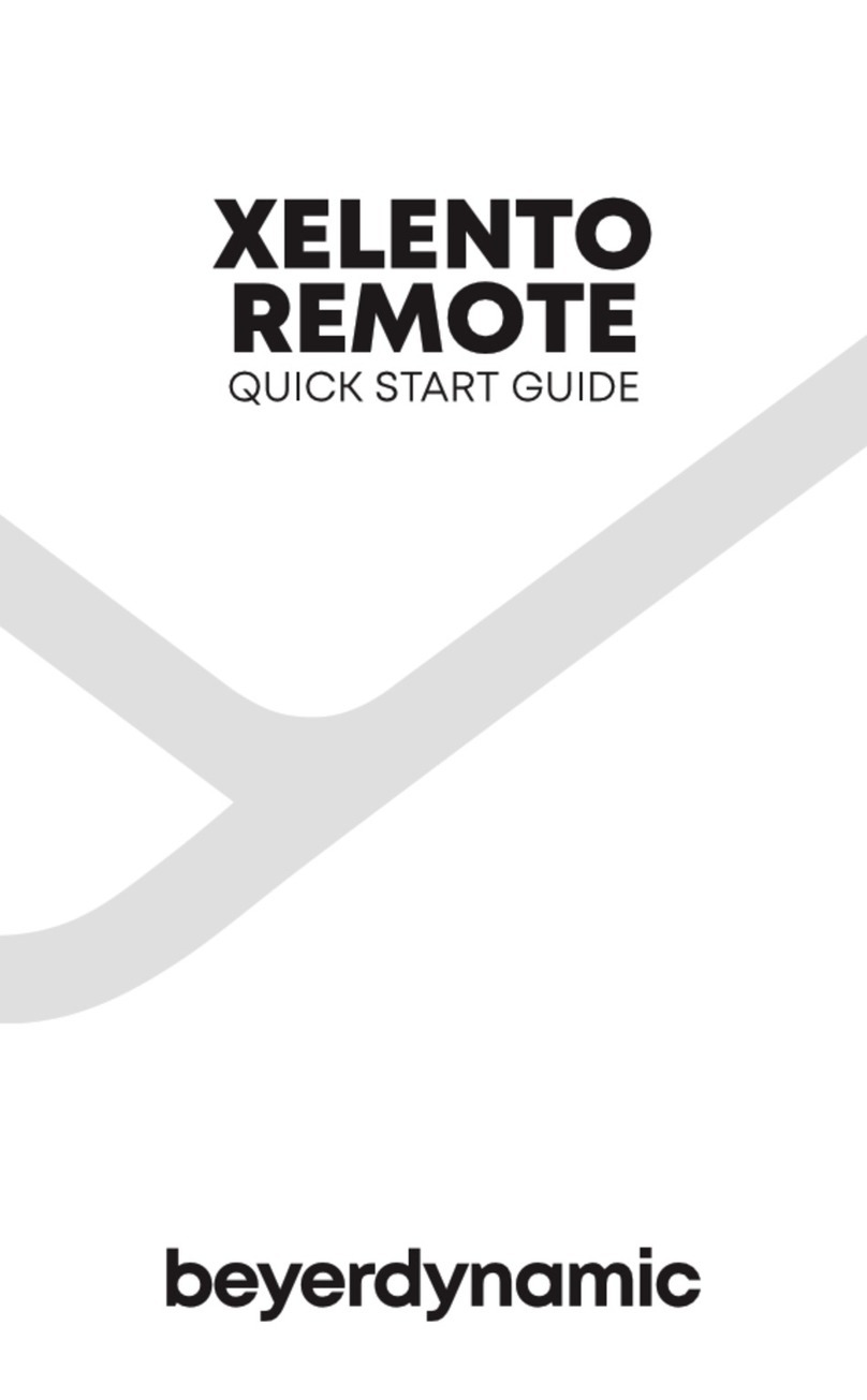 Beyerdynamic XELENTO REMOTE quick start guide
