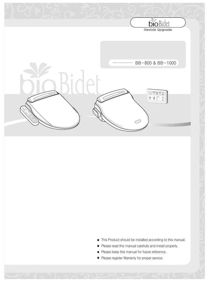 bioBidet BB-800 Installation manual and operating instructions