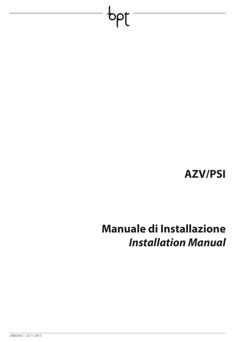 Bpt AZV/PSI installation manual