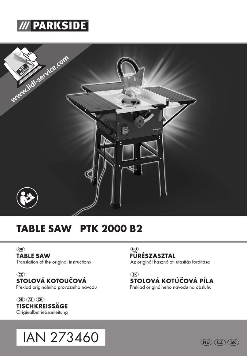 Parkside PTK 2000 B2 Translation of the original instructions