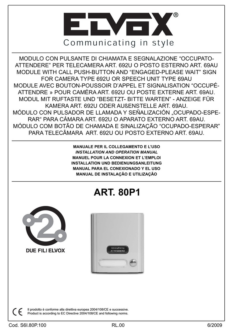 Elvox 80P1 User manual