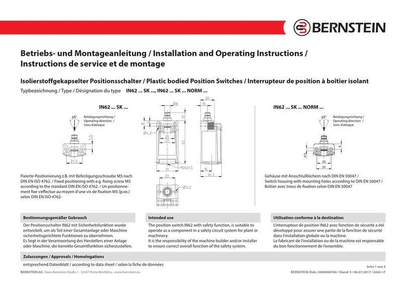 BERNSTEIN IN62 SK Series User manual