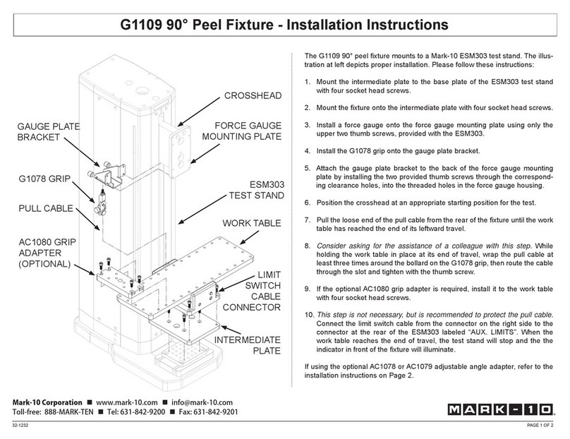 Mark-10 G1109 installation instructions