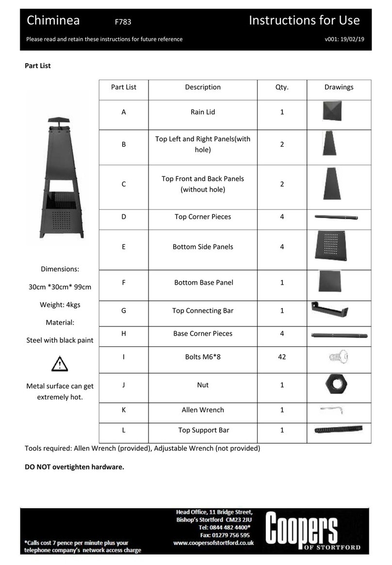 Coopers Chiminea F783 Instructions for use