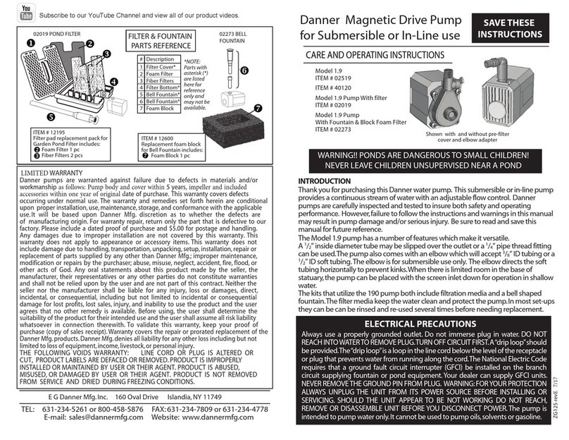 Danner 02519 Care and operating instructions Danner 02519 Care and operating instructions