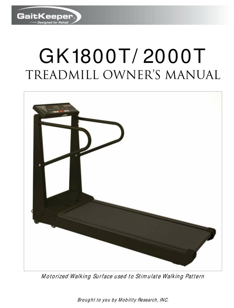 GaitKeeper GK1800T owner's manual