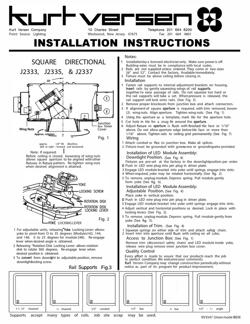 Kurt Versen J2333 installation instructions
