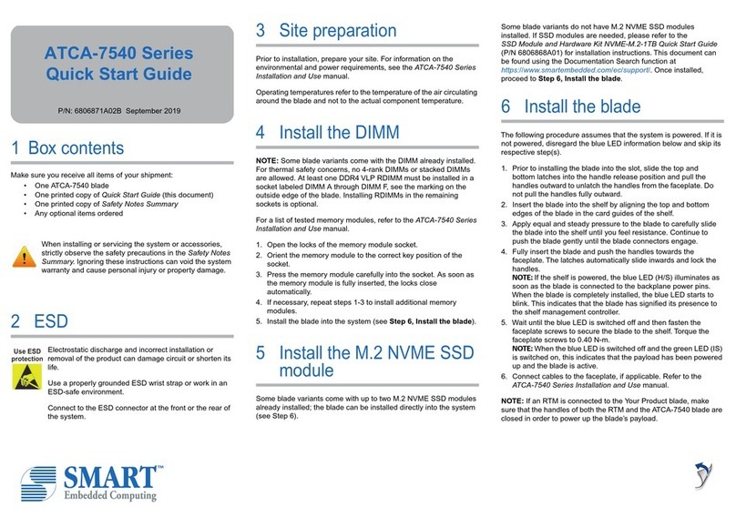 SMART Embedded Computing ATCA-7540 Series User manual SMART Embedded Computing ATCA-7540 Series User manual