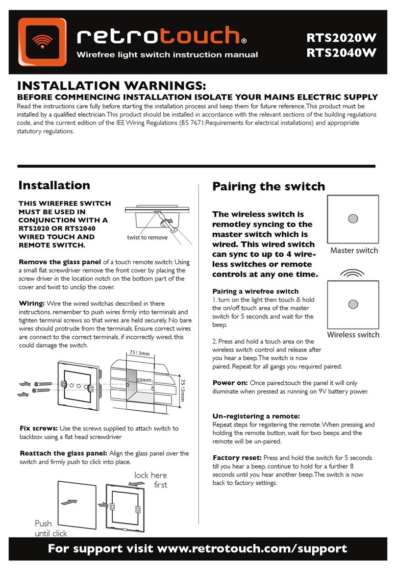 retrotouch RTS2020W instruction manual