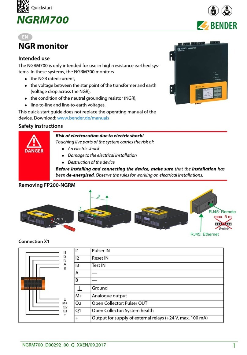 Bender NGRM700 User manual
