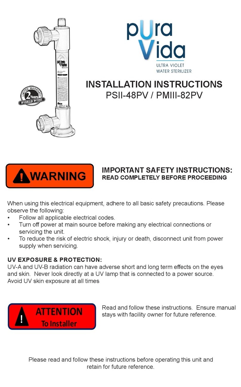 Pura Vida PSII-48PV installation instructions