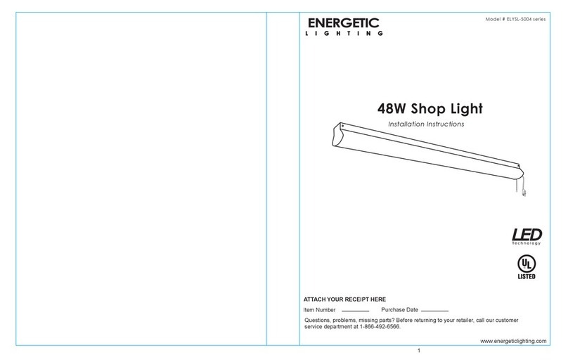 Energetic Lighting ELYSL-5004 Series installation instructions