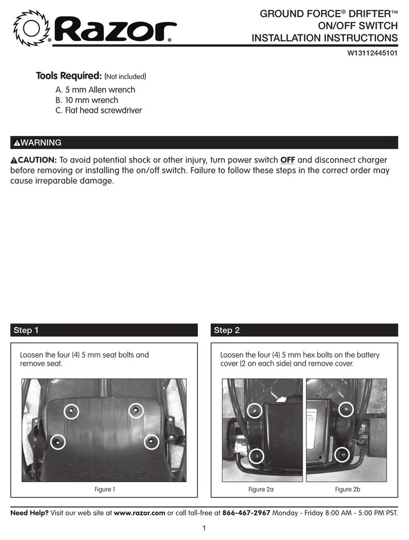 Razor GROUND FORCE DRIFTER installation instructions