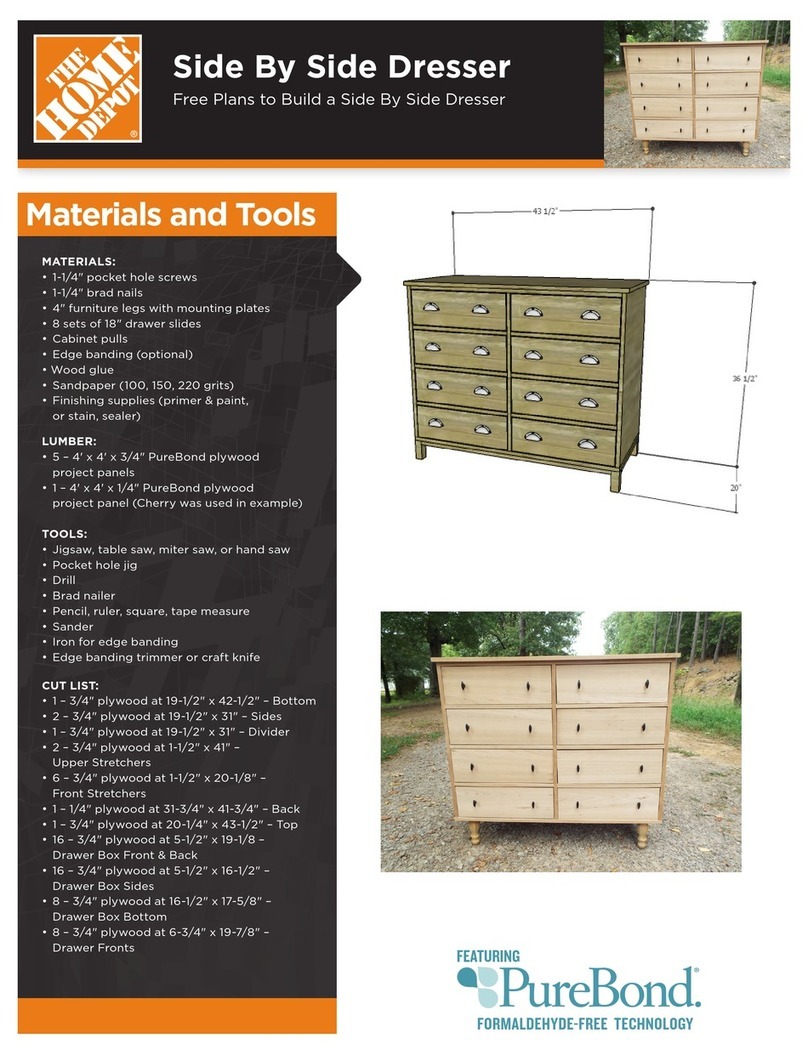 HOMEDEPOT Side By Side Dresser User manual HOMEDEPOT Side By Side Dresser User manual
