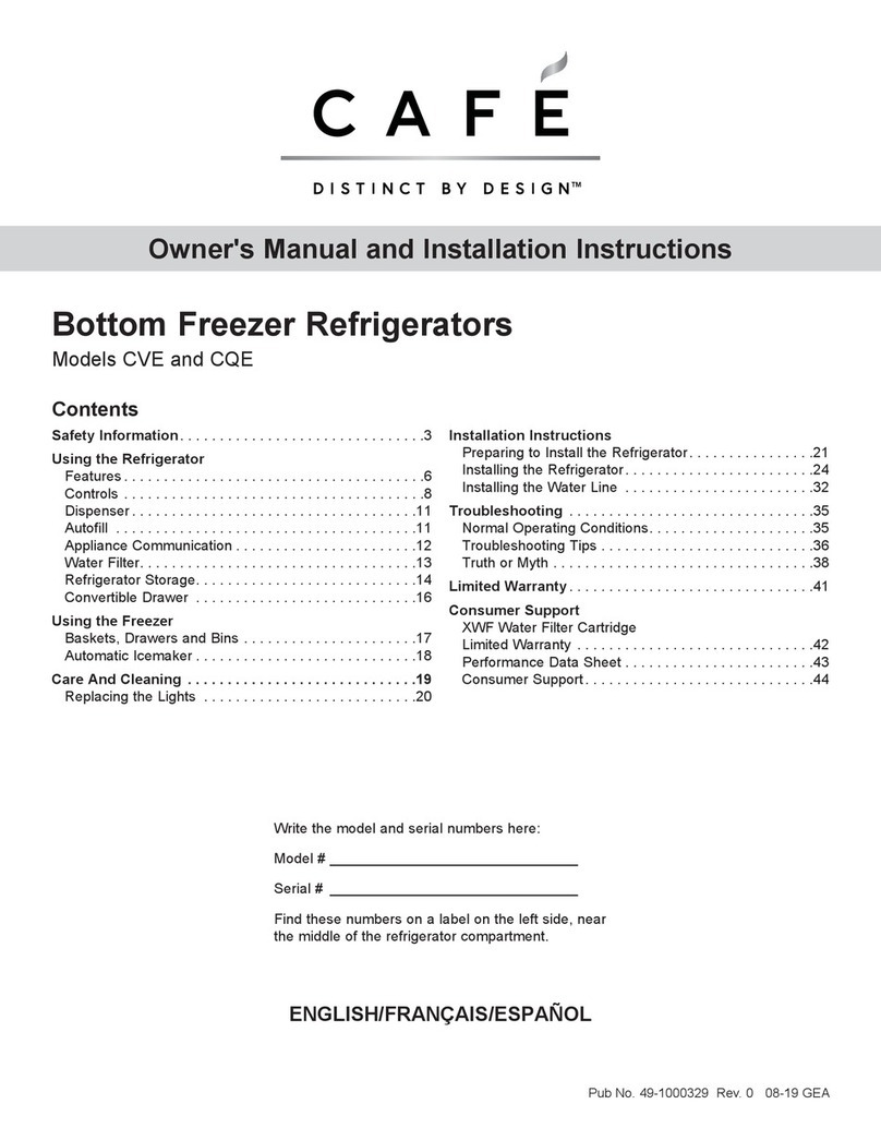 Cafe CVE Series Operating instructions