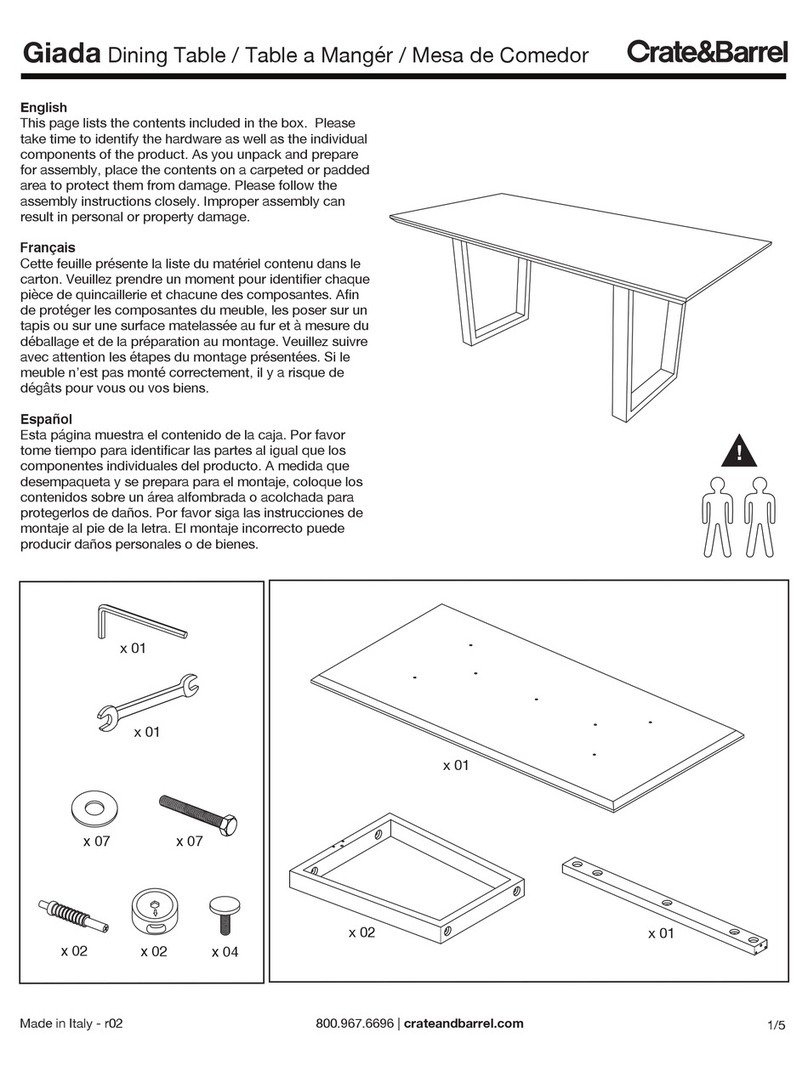 Crate&Barrel Giada User manual Crate&Barrel Giada User manual