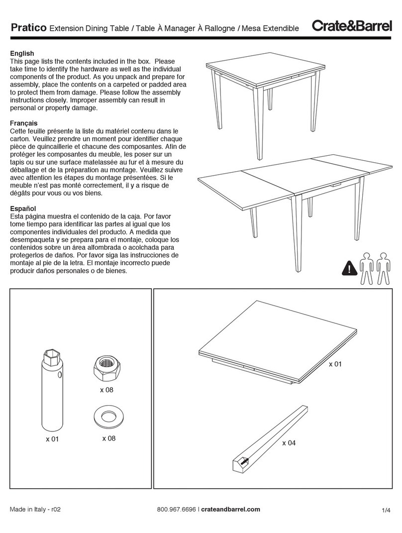 Crate&Barrel Pratico User manual Crate&Barrel Pratico User manual