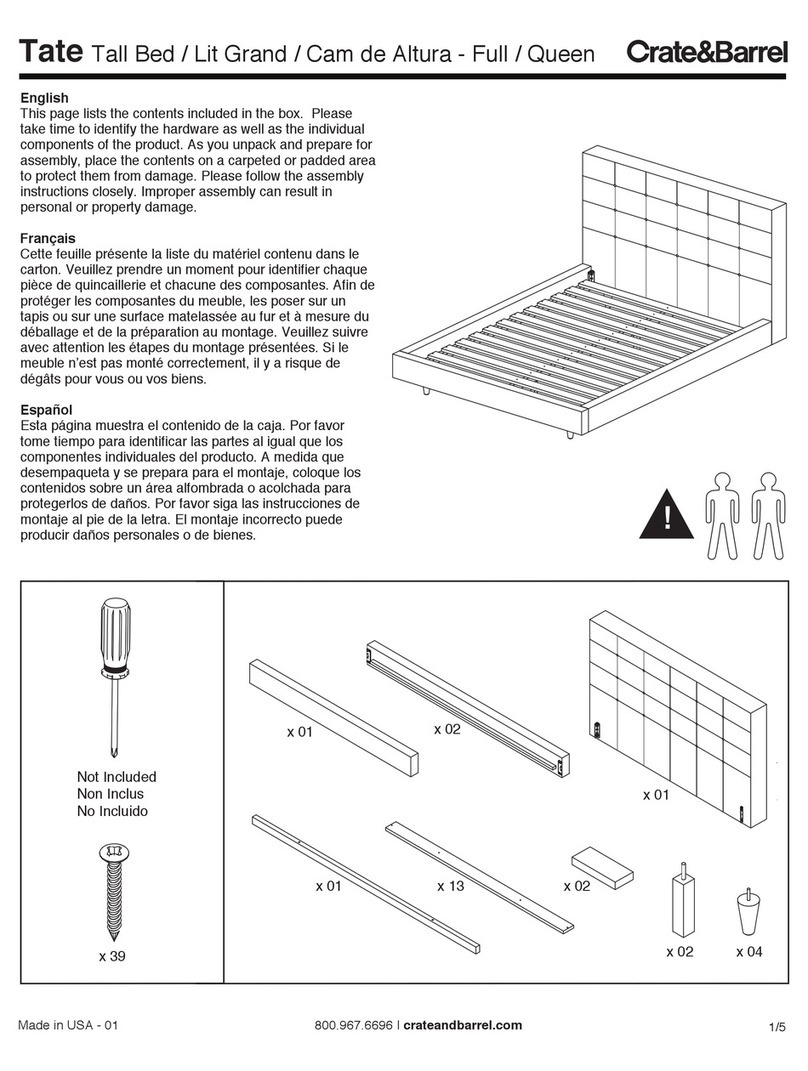 Crate&Barrel Tate Series User manual