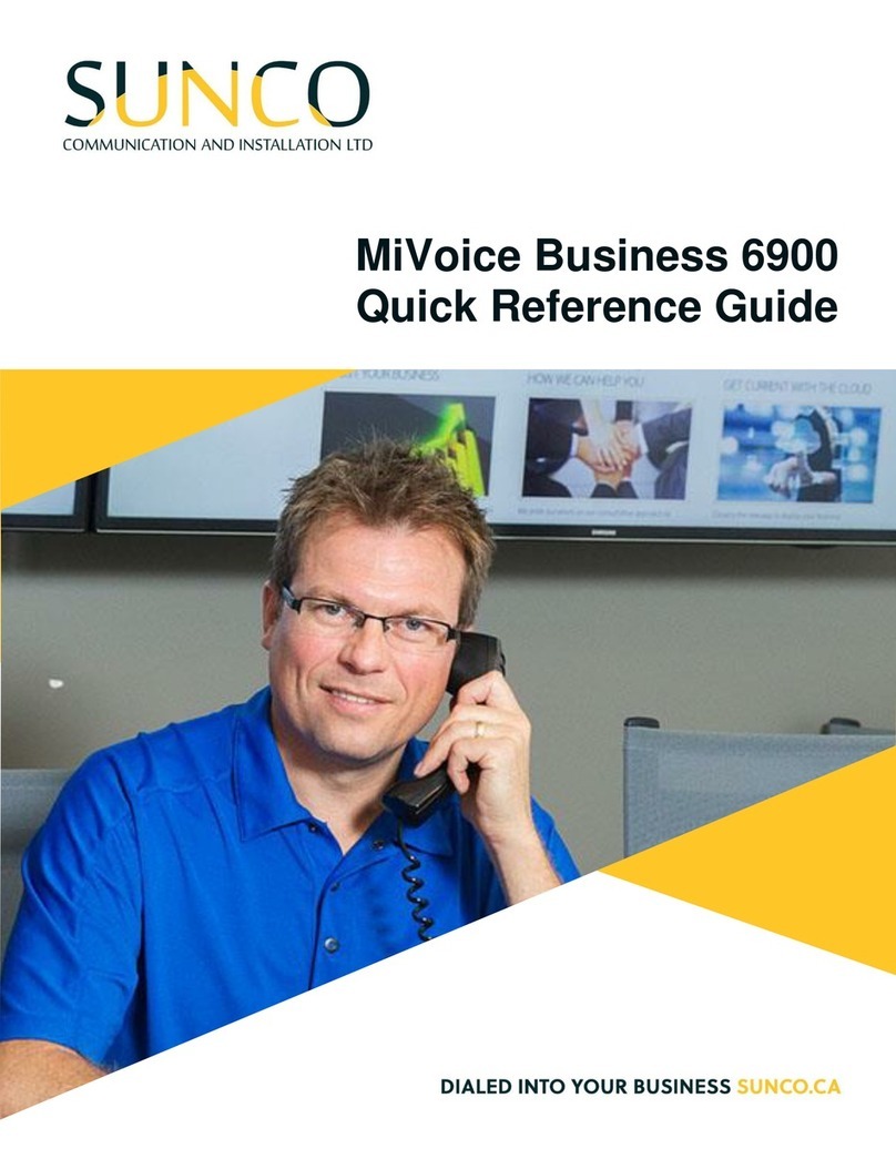 Sunco MiVoice Business 6900 Quick reference guide