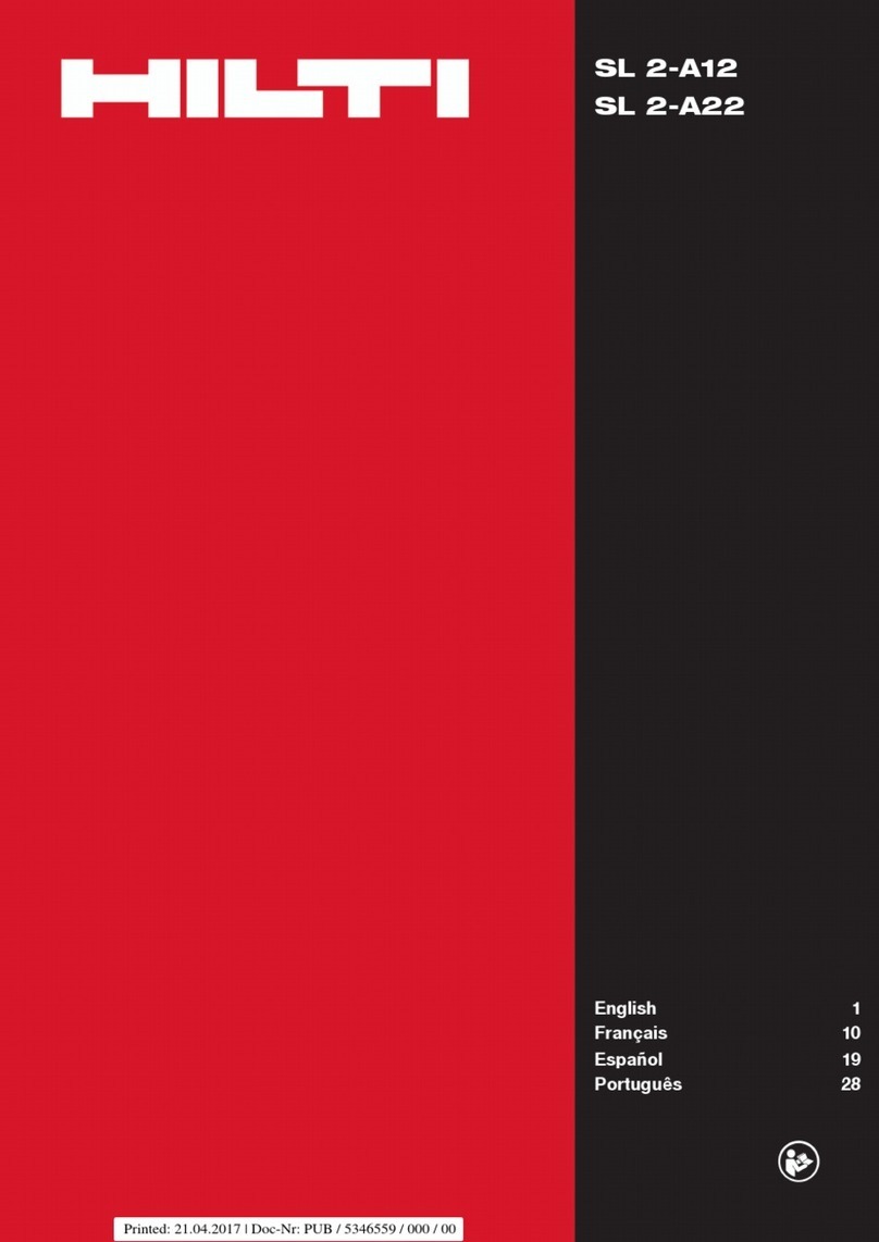Hilti SL 2-A12 User manual Hilti SL 2-A12 User manual