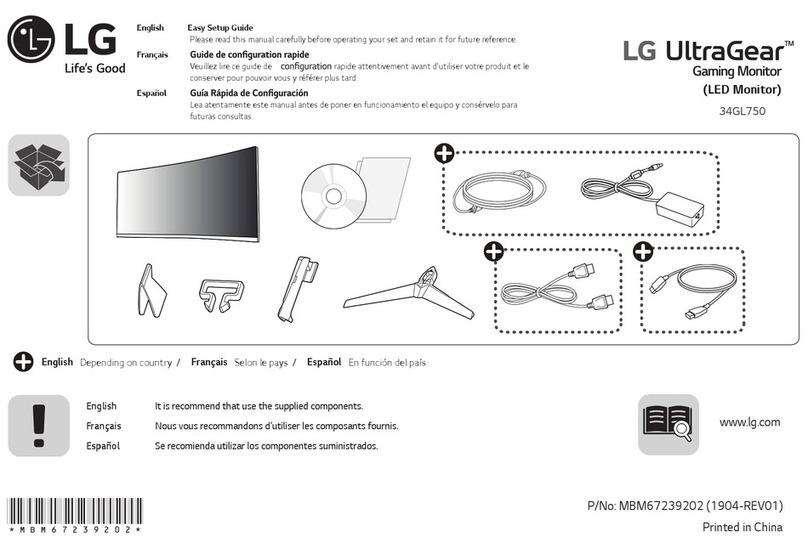 LG UltraGear 34GL750 Quick start guide