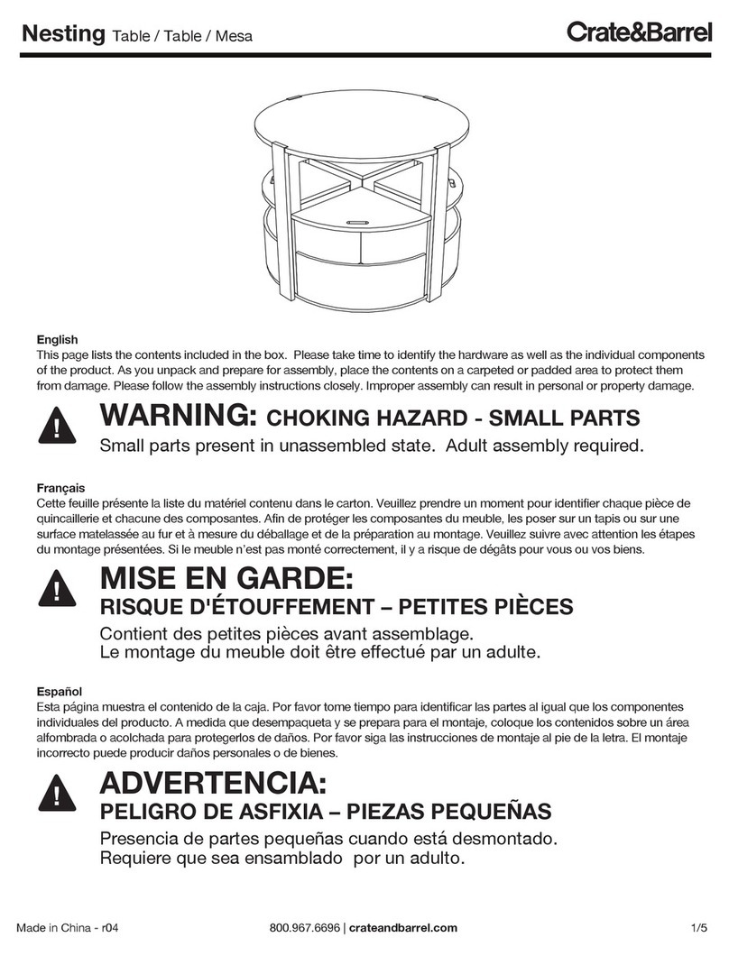 Crate&Barrel Nesting Series User manual