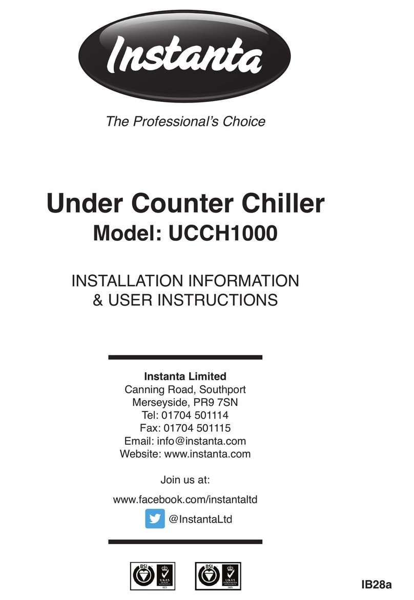 Instanta UCCH1000 INSTALLATION INFORMATION & USER INSTRUCTIONS