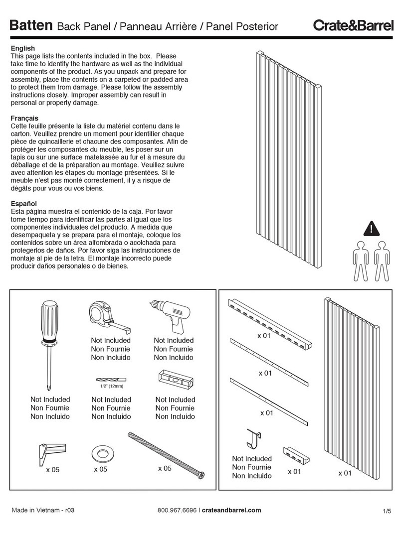 Crate&Barrel Batten Series Assembly manual