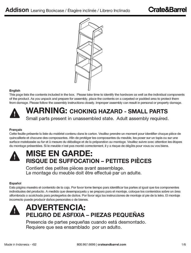 Crate&Barrel Addison Series User manual