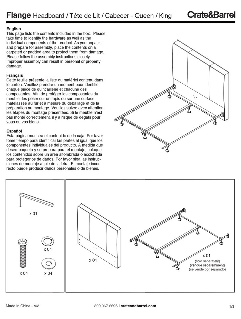 Crate&Barrel Flange Series User manual Crate&Barrel Flange Series User manual