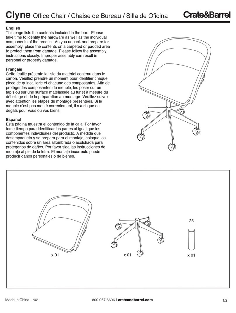 Crate&Barrel Clyne User manual Crate&Barrel Clyne User manual