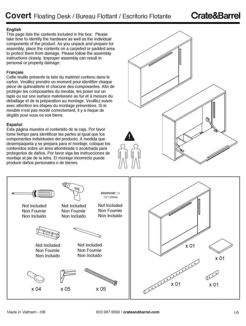 Crate&Barrel Covert Series Assembly manual