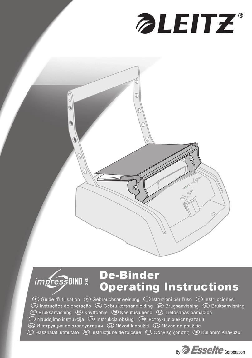 Esselte LEITZ impressBIND 280 operating instructions