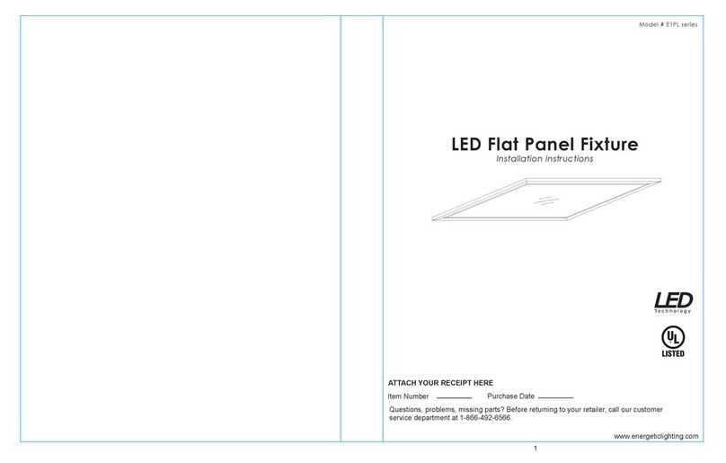Energetic Lighting E1PL Series installation instructions