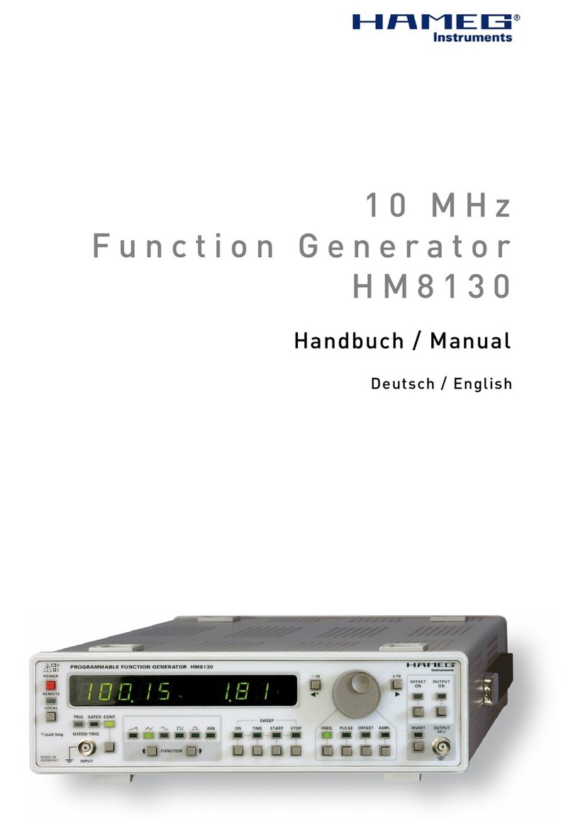 Hameg HM8130 User manual