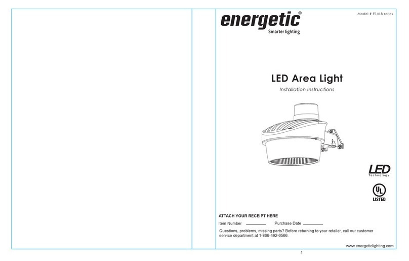 Energetic Lighting E1ALB Series User manual