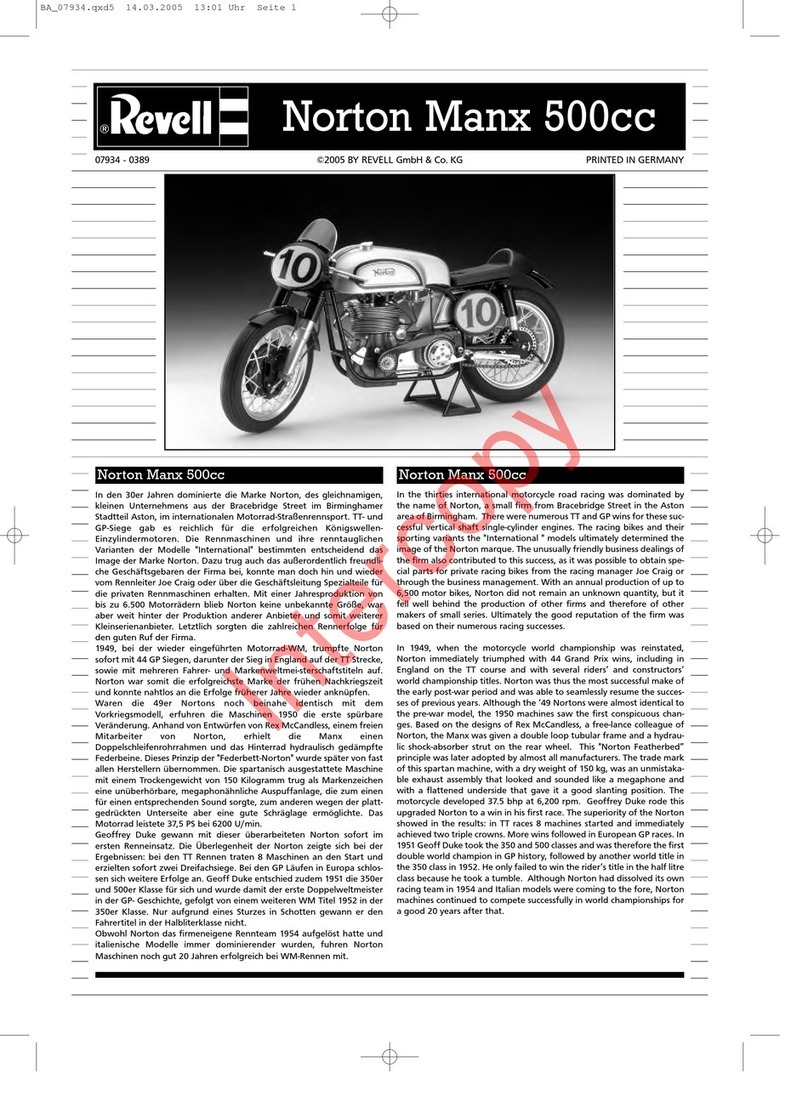 REVELL Norton Manx 500cc User manual