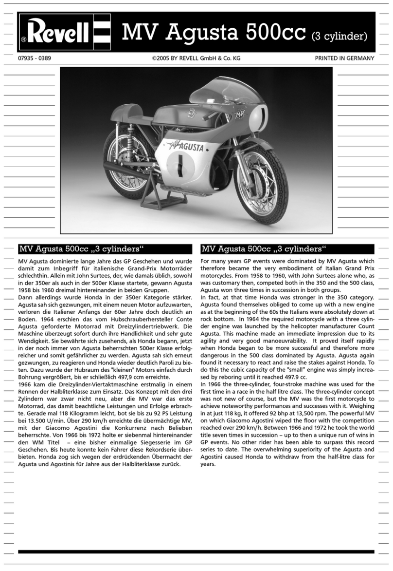 REVELL MV Agusta 500cc (3 cylinder) User manual