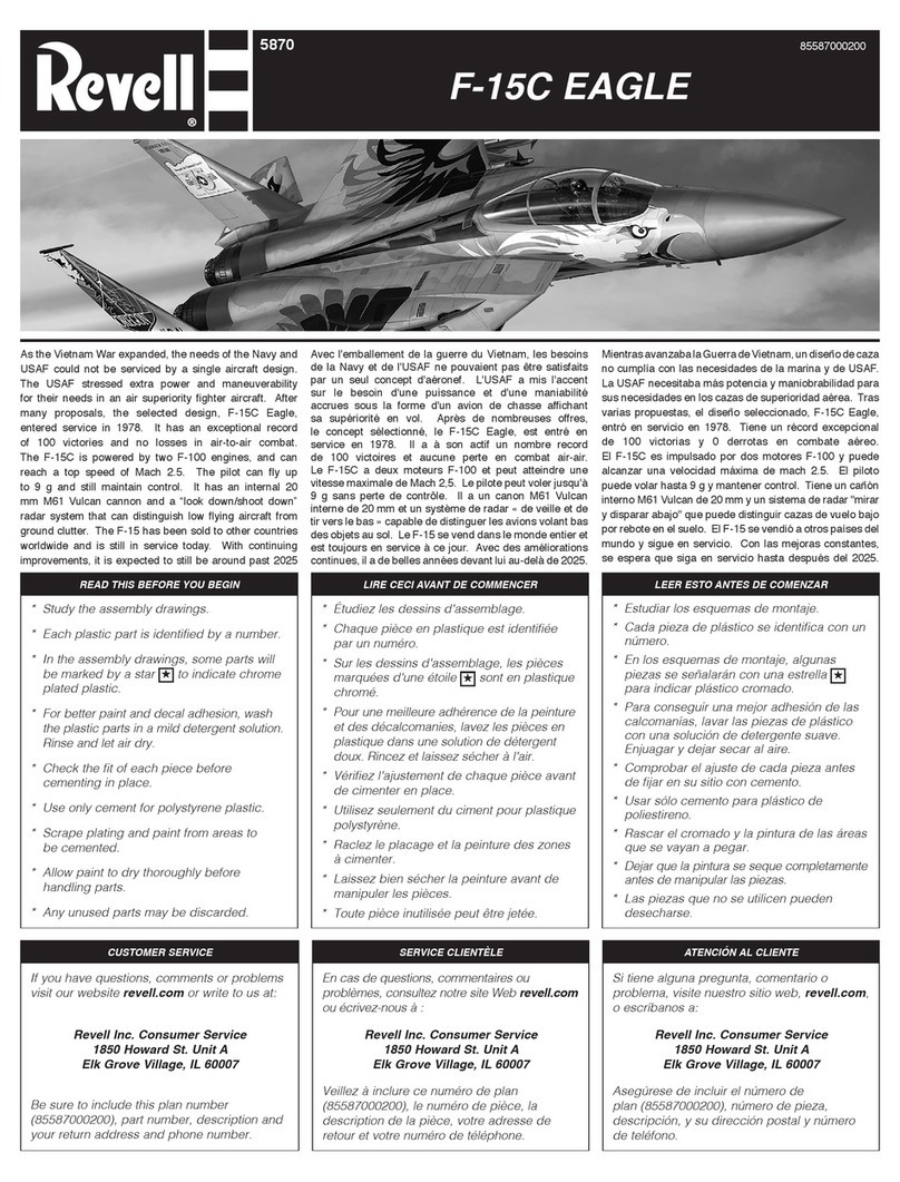 REVELL F-15C EAGLE Assembly manual REVELL F-15C EAGLE Assembly manual