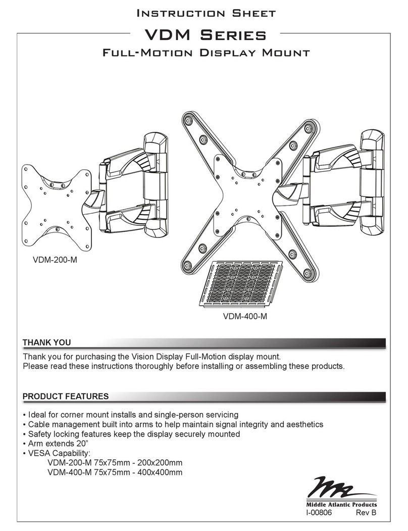 Middle Atlantic Products VDM Series instruction sheet
