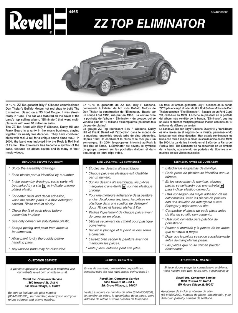 REVELL ZZ TOP ELIMINATOR Assembly manual