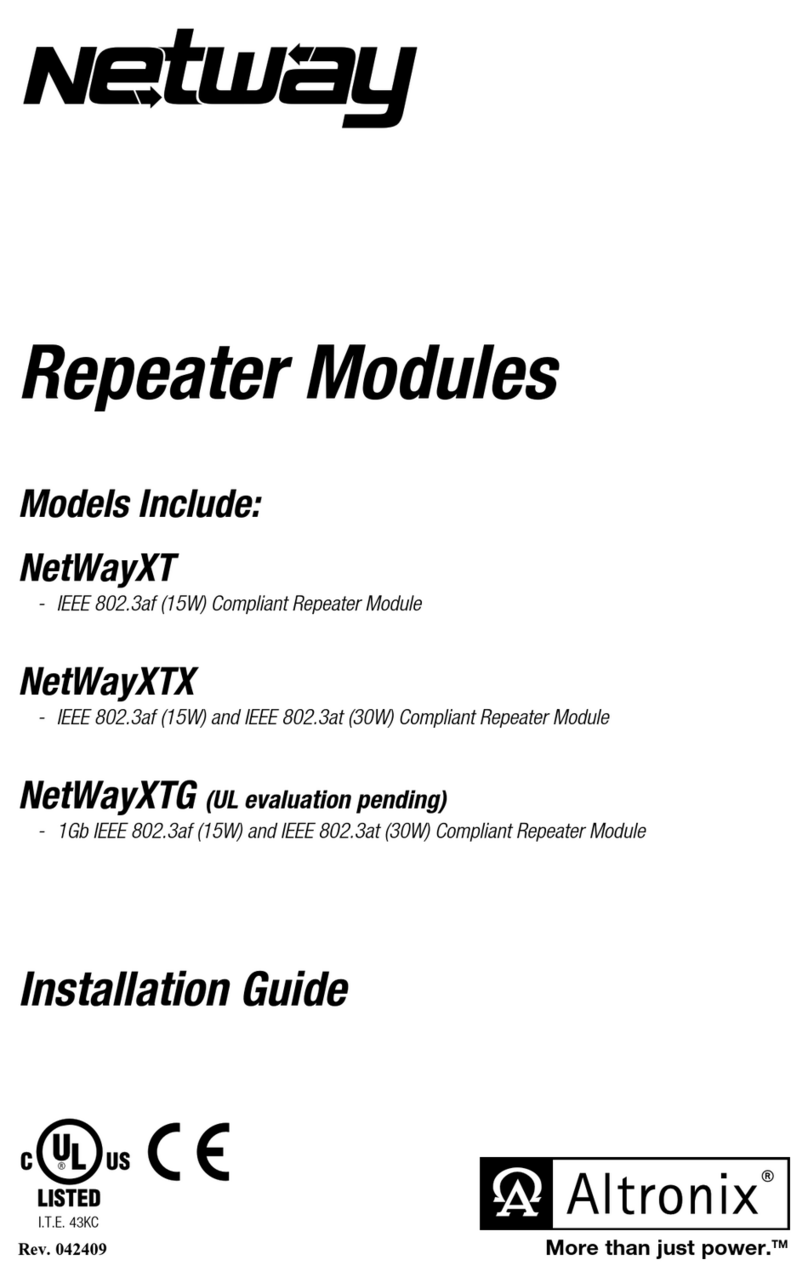 Altronix NetWay Series User manual