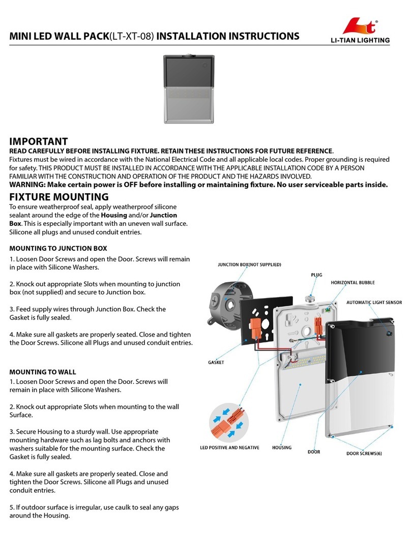 LI-TIAN LIGHTING LT-XT-08 installation instructions