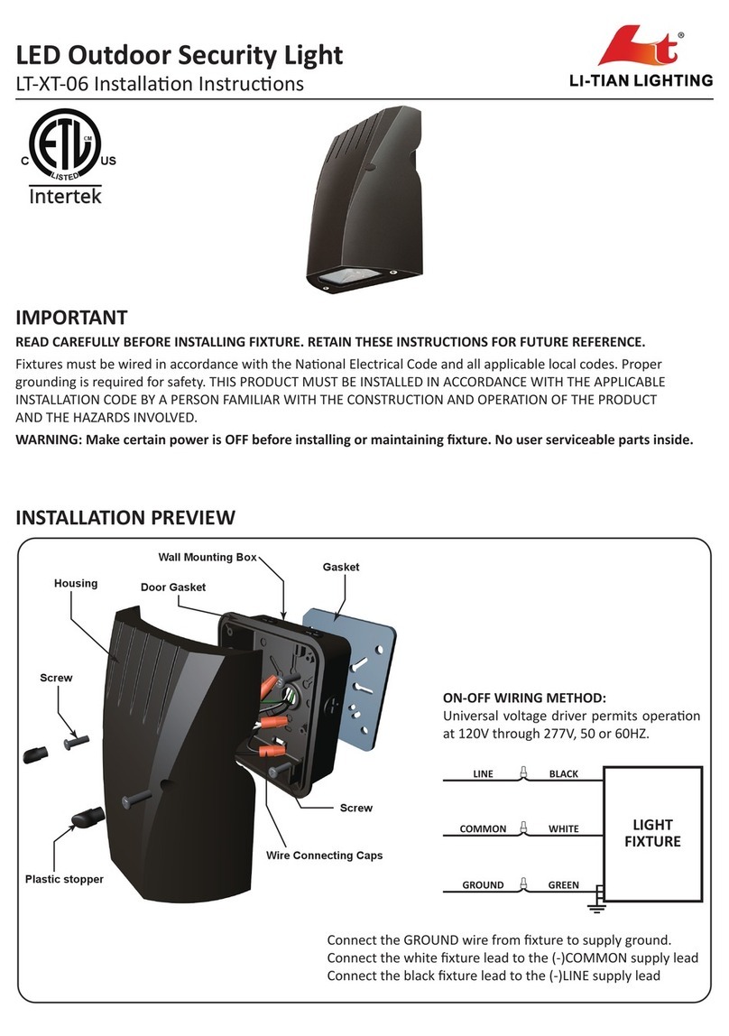 LI-TIAN LIGHTING LT-XT-06 installation instructions