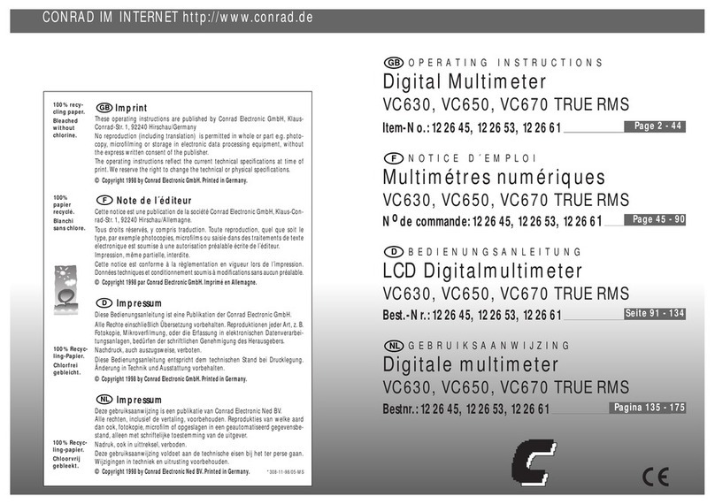 Conrad VC630 User manual