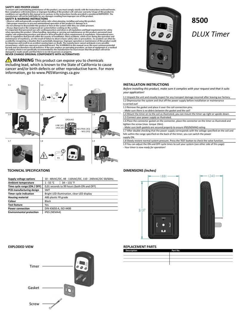 Jorc DLUX Timer 8500 User manual