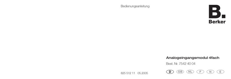 Berker 7542 40 04 operating instructions