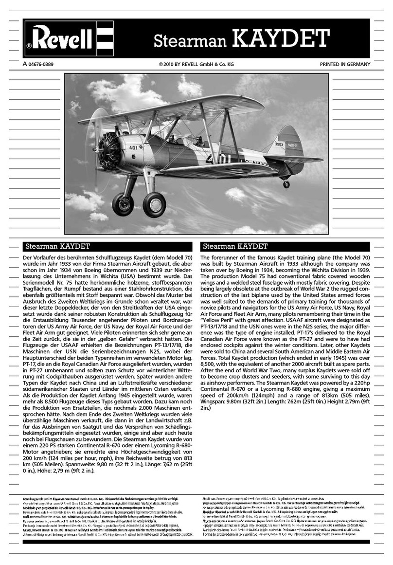 REVELL Stearman KAYDET Assembly manual REVELL Stearman KAYDET Assembly manual