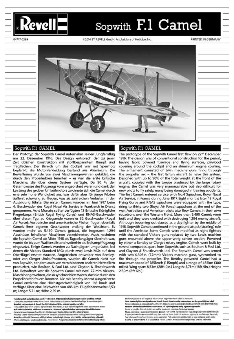 REVELL Sopwith F.1 Camel Assembly manual