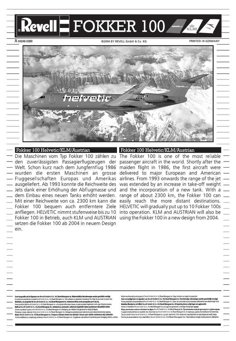 REVELL FOKKER 100 User manual